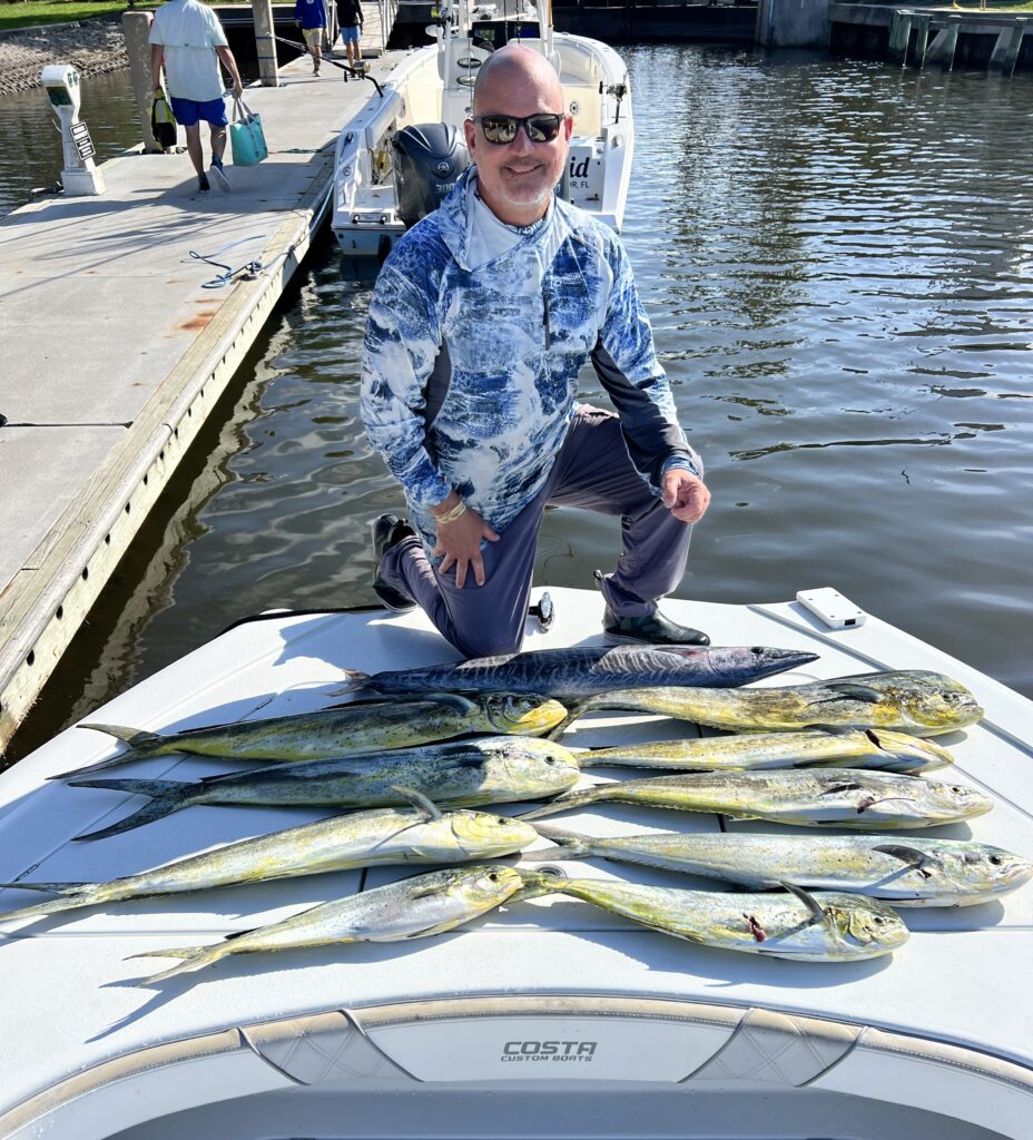 Travis and a large catch of the day.